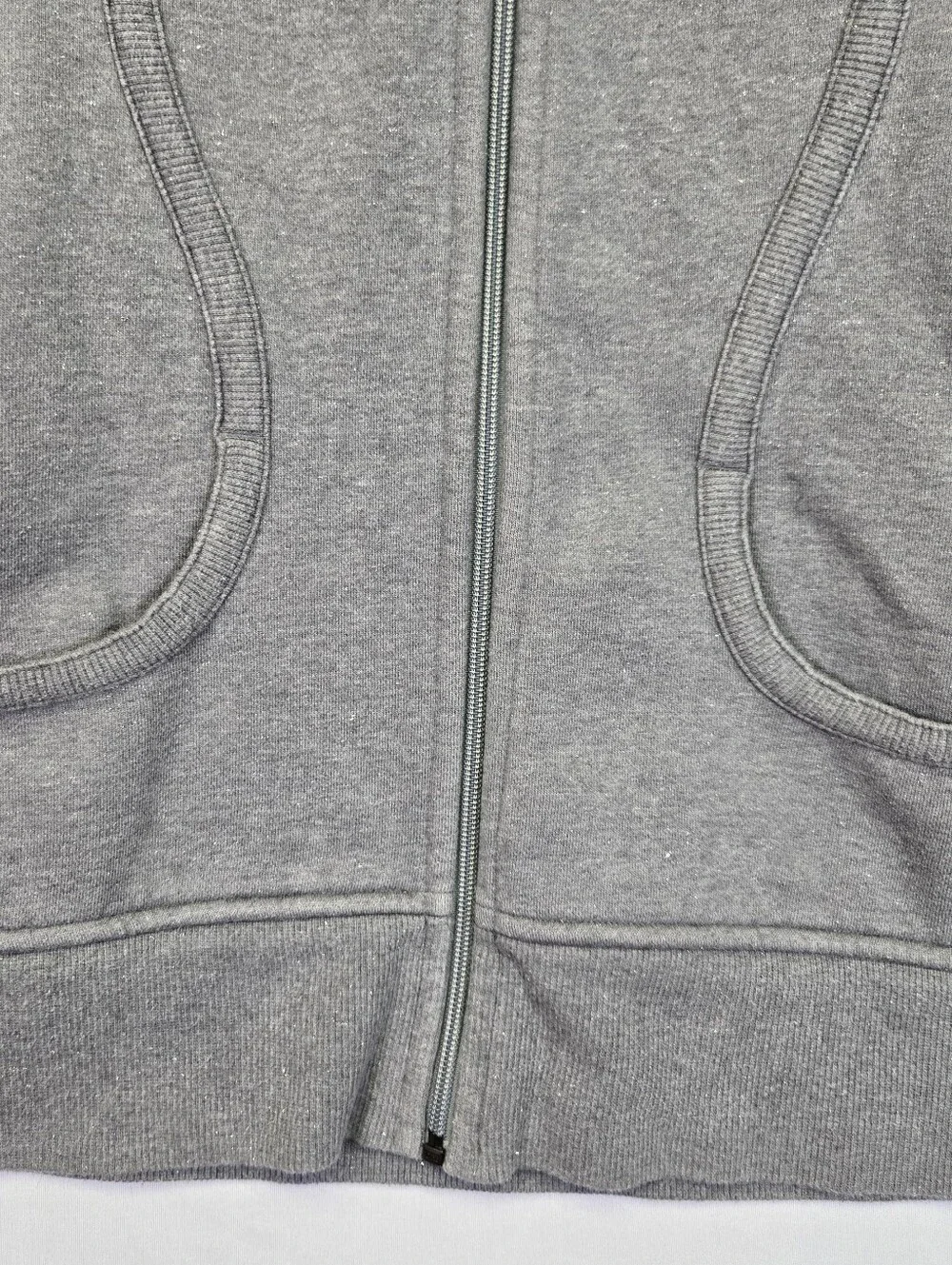 Lululemon Scuba Jacket Full Zip Hoodie Size 8 Grey Sparkle